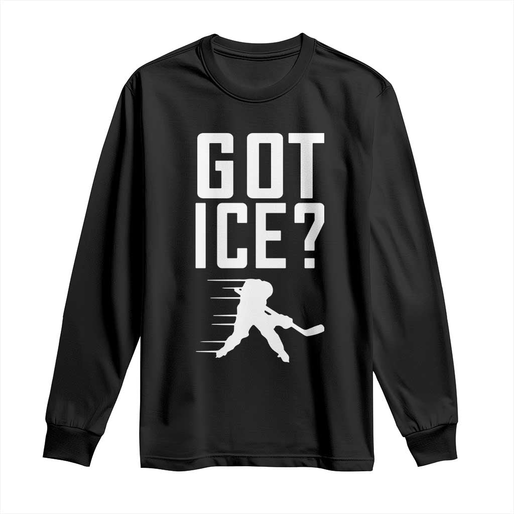 Got Ice Long Sleeve Shirt Funny Youth Ice Hockey Gift - Wonder Print Shop