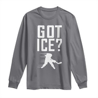 Got Ice Long Sleeve Shirt Funny Youth Ice Hockey Gift - Wonder Print Shop