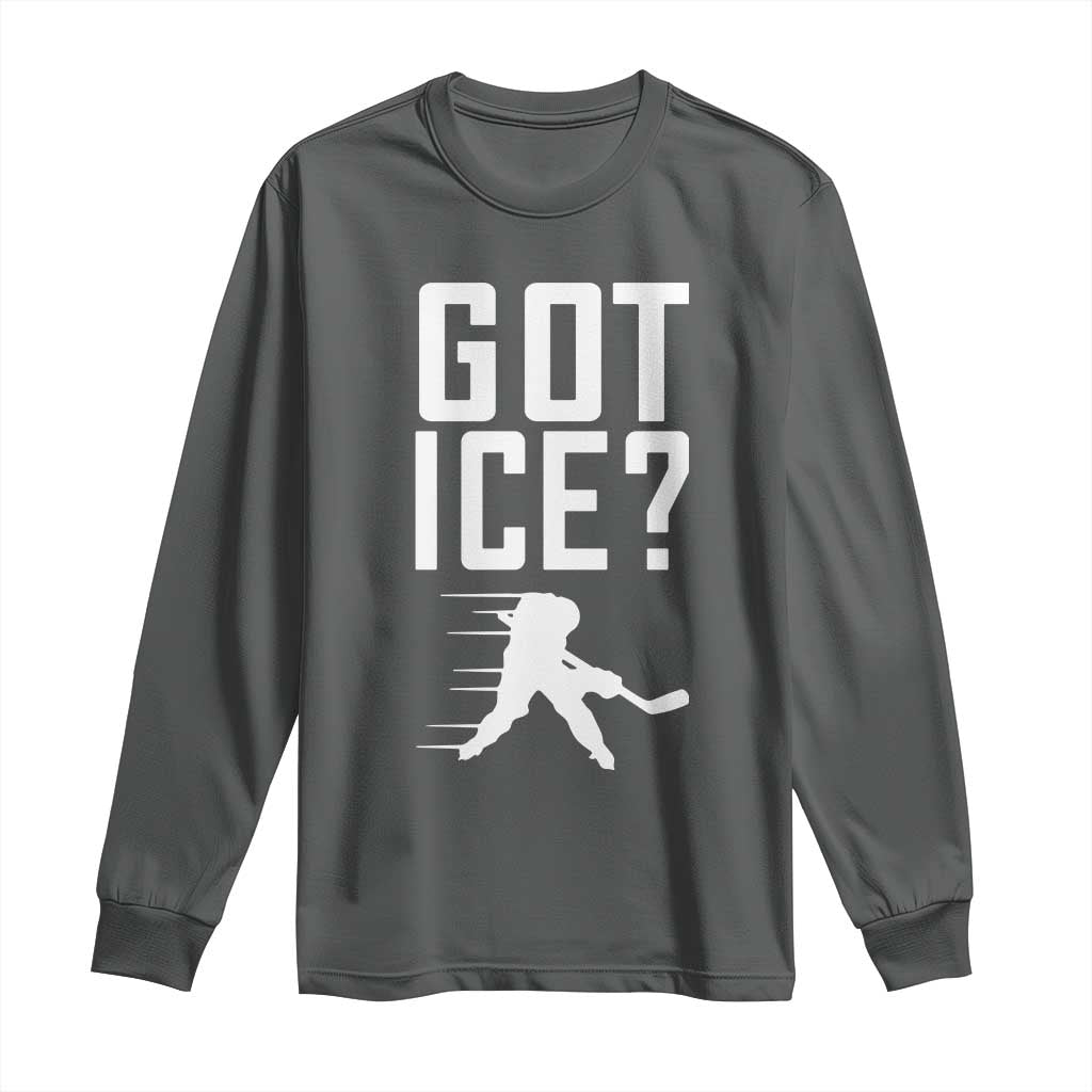 Got Ice Long Sleeve Shirt Funny Youth Ice Hockey Gift - Wonder Print Shop