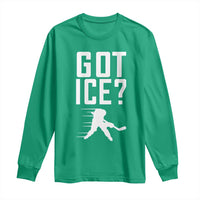 Got Ice Long Sleeve Shirt Funny Youth Ice Hockey Gift - Wonder Print Shop