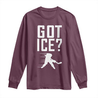 Got Ice Long Sleeve Shirt Funny Youth Ice Hockey Gift - Wonder Print Shop