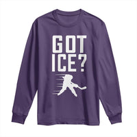 Got Ice Long Sleeve Shirt Funny Youth Ice Hockey Gift - Wonder Print Shop