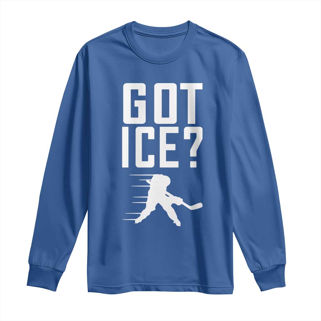 Got Ice Long Sleeve Shirt Funny Youth Ice Hockey Gift - Wonder Print Shop