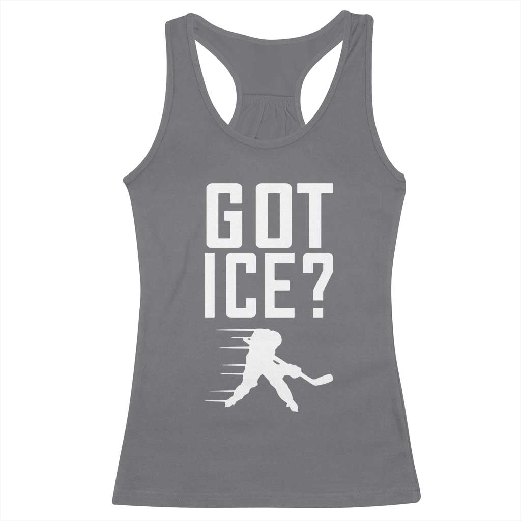 Got Ice Racerback Tank Top Funny Youth Ice Hockey Gift - Wonder Print Shop
