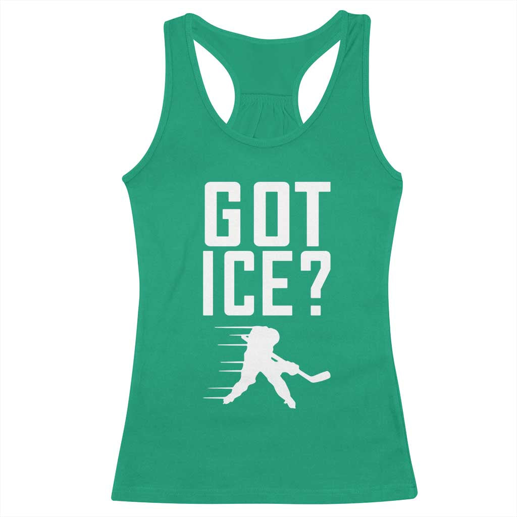Got Ice Racerback Tank Top Funny Youth Ice Hockey Gift - Wonder Print Shop