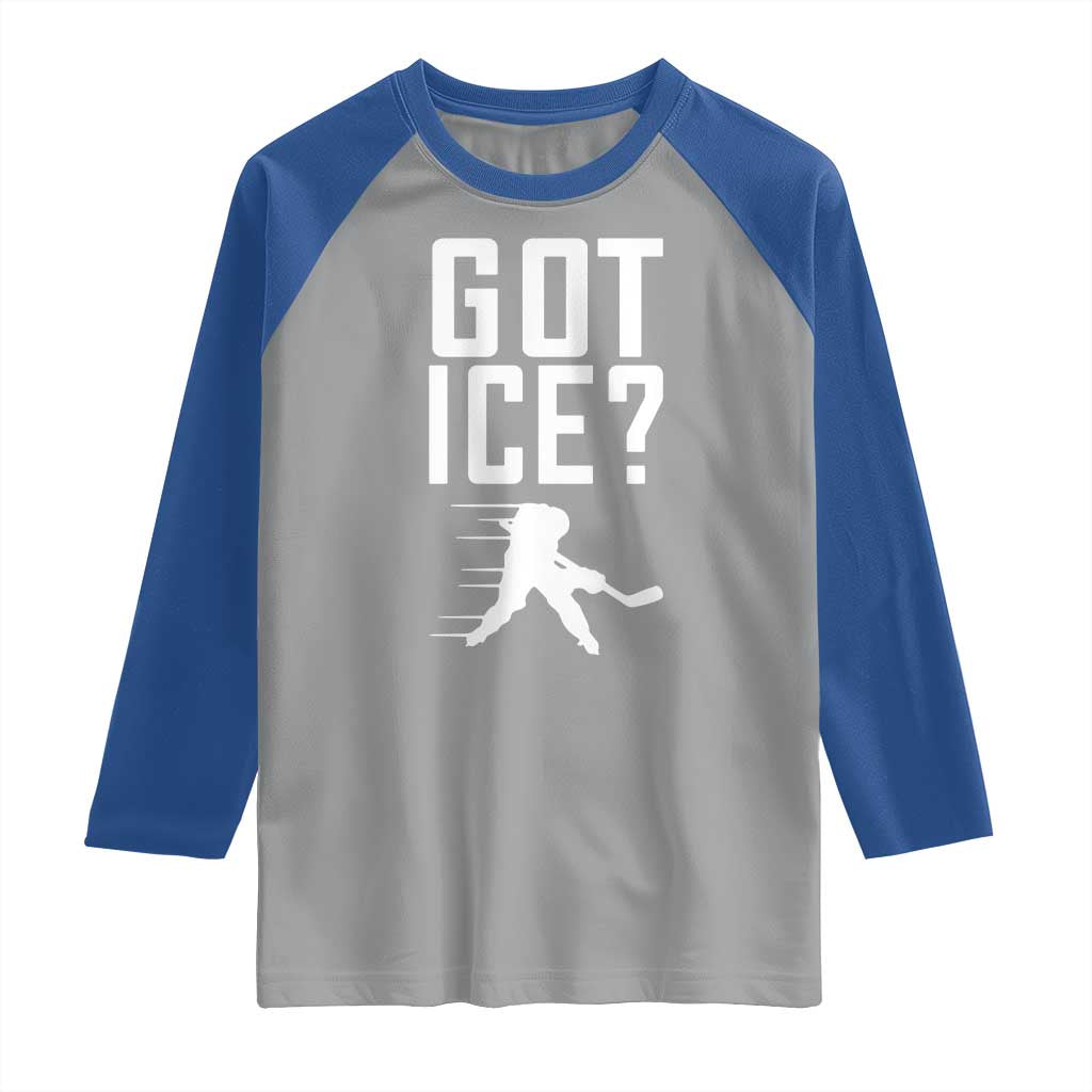 Got Ice Raglan Shirt Funny Youth Ice Hockey Gift - undefined