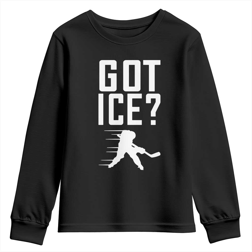Got Ice Youth Sweatshirt Funny Youth Ice Hockey Gift - Wonder Print Shop