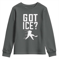 Got Ice Youth Sweatshirt Funny Youth Ice Hockey Gift - Wonder Print Shop