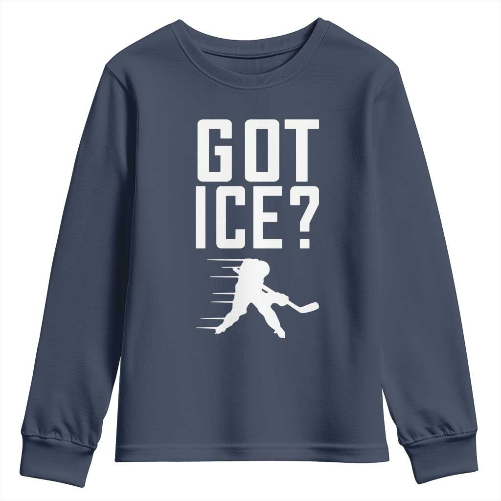 Got Ice Youth Sweatshirt Funny Youth Ice Hockey Gift - Wonder Print Shop