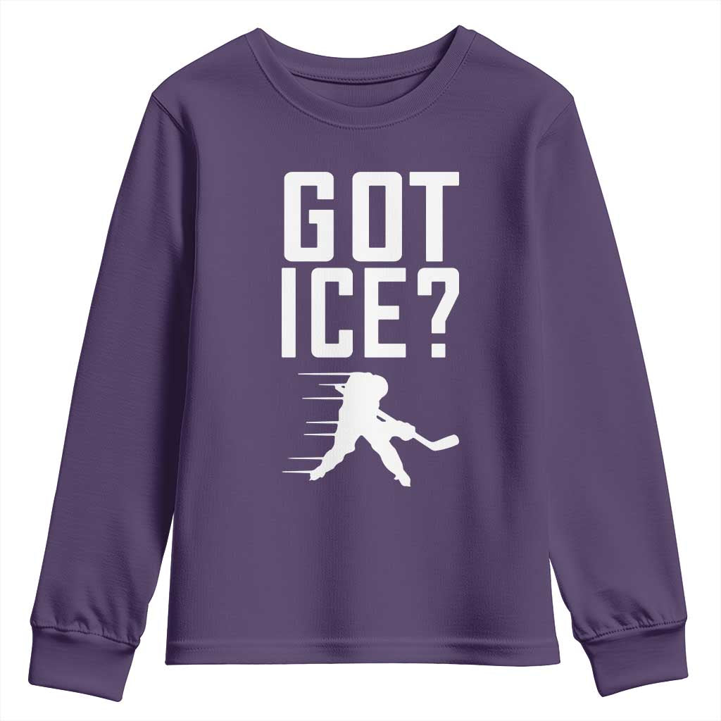 Got Ice Youth Sweatshirt Funny Youth Ice Hockey Gift - Wonder Print Shop