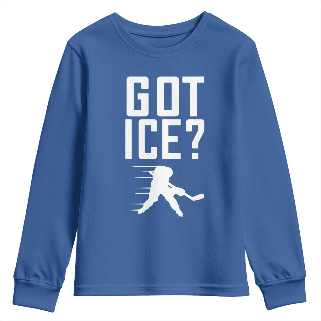 Got Ice Youth Sweatshirt Funny Youth Ice Hockey Gift - Wonder Print Shop