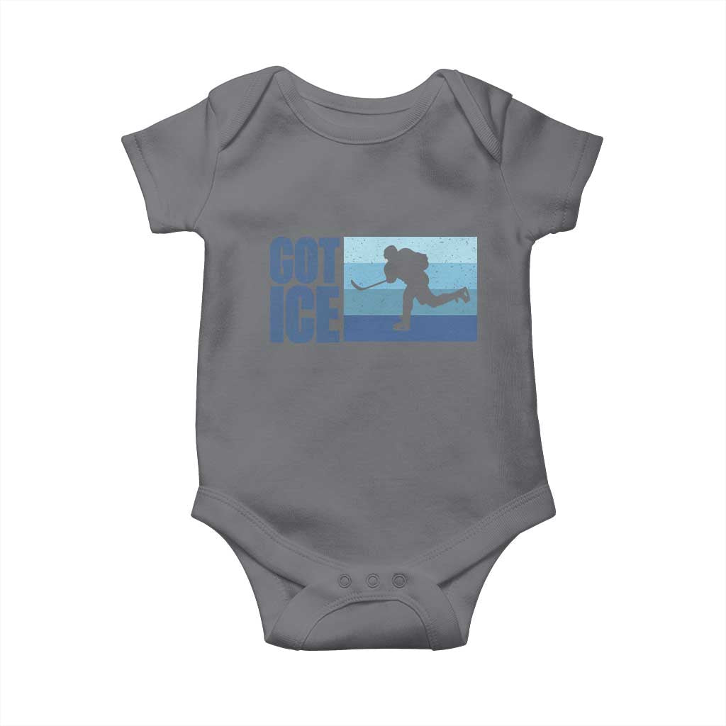Got Ice Baby Onesie Ocean Blue Retro Ice Hockey Sport Lover Gift - Wonder Print Shop