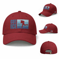 Got Ice Baseball Cap Ocean Blue Retro Ice Hockey Sport Lover Gift