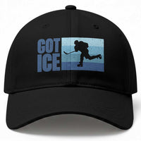 Got Ice Baseball Cap Ocean Blue Retro Ice Hockey Sport Lover Gift