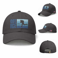 Got Ice Baseball Cap Ocean Blue Retro Ice Hockey Sport Lover Gift