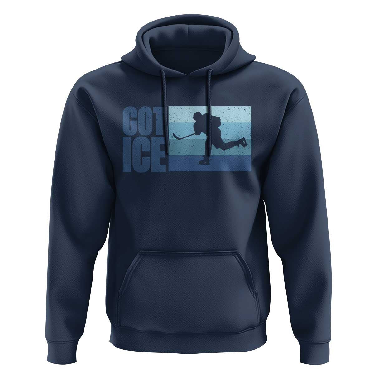 Got Ice Hoodie Ocean Blue Retro Ice Hockey Sport Lover Gift - Wonder Print Shop