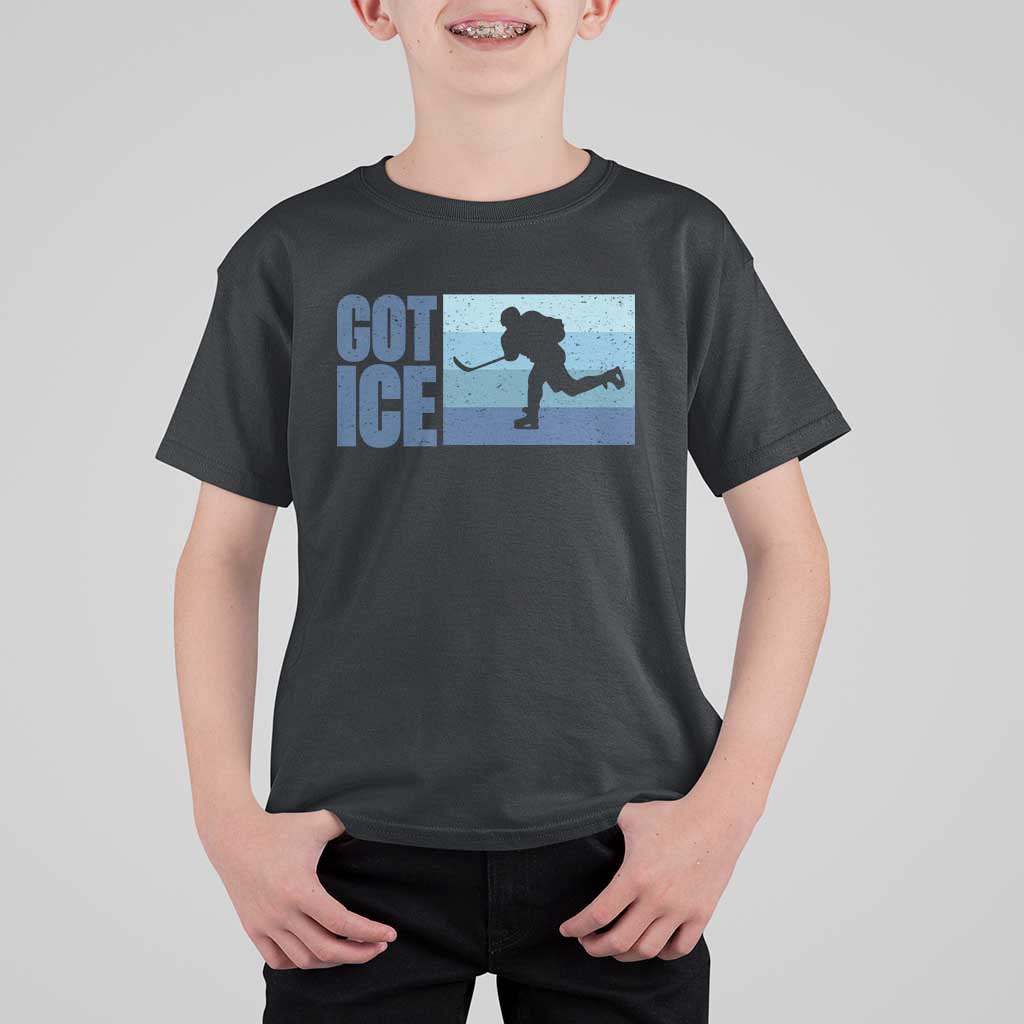 Got Ice T Shirt For Kid Ocean Blue Retro Ice Hockey Sport Lover Gift - Wonder Print Shop