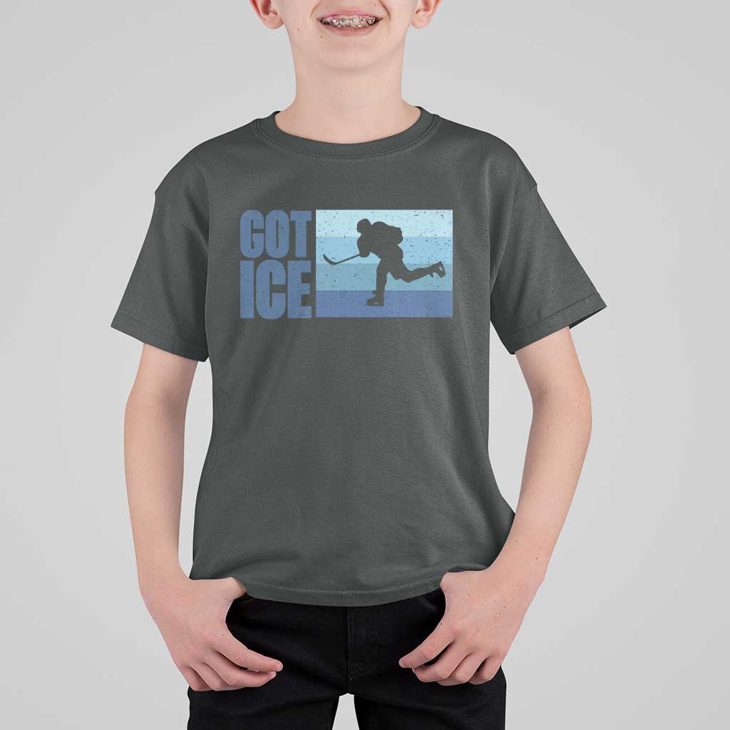Got Ice T Shirt For Kid Ocean Blue Retro Ice Hockey Sport Lover Gift - Wonder Print Shop