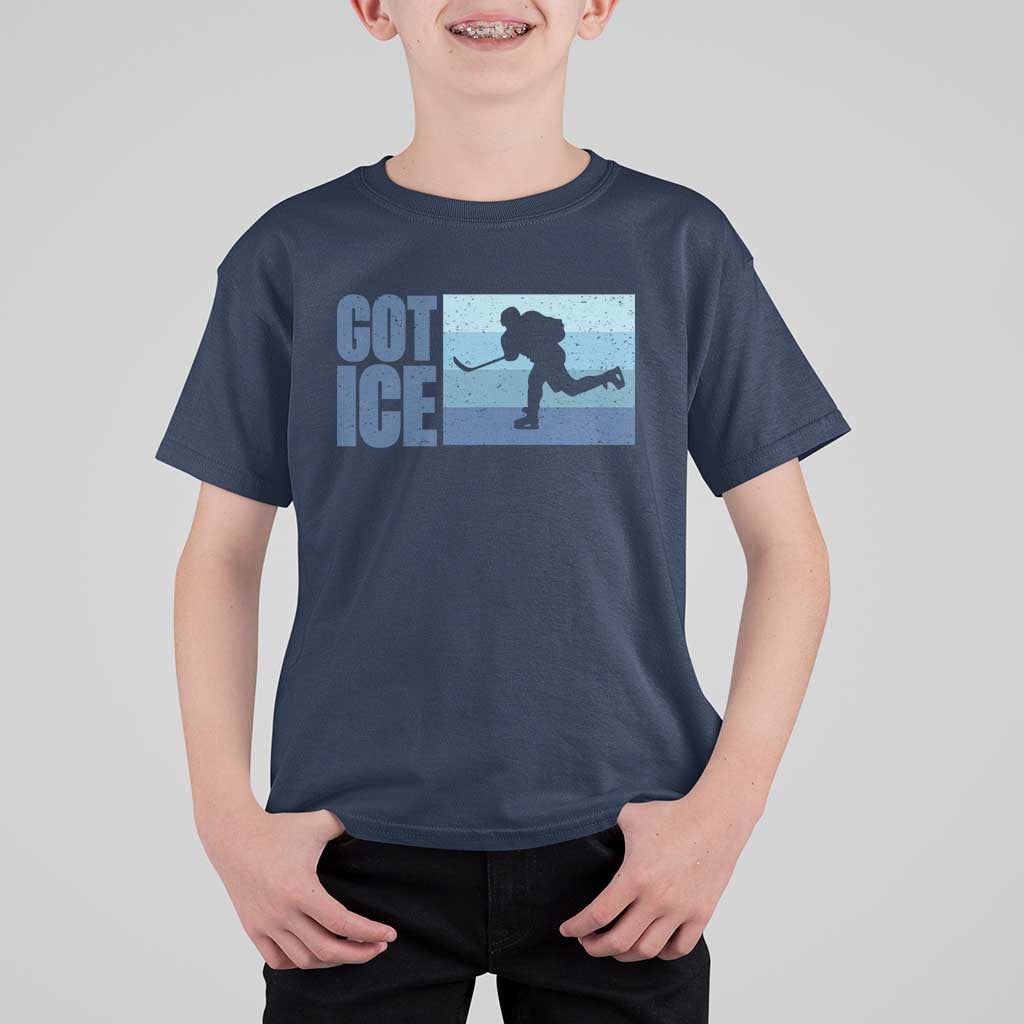Got Ice T Shirt For Kid Ocean Blue Retro Ice Hockey Sport Lover Gift - Wonder Print Shop
