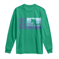 Got Ice Long Sleeve Shirt Ocean Blue Retro Ice Hockey Sport Lover Gift - Wonder Print Shop