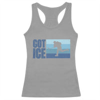Got Ice Racerback Tank Top Ocean Blue Retro Ice Hockey Sport Lover Gift - Wonder Print Shop
