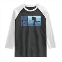 Got Ice Raglan Shirt Ocean Blue Retro Ice Hockey Sport Lover Gift - Wonder Print Shop