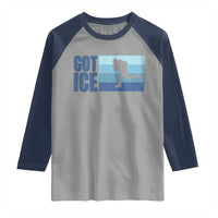 Got Ice Raglan Shirt Ocean Blue Retro Ice Hockey Sport Lover Gift - Wonder Print Shop