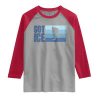 Got Ice Raglan Shirt Ocean Blue Retro Ice Hockey Sport Lover Gift - Wonder Print Shop