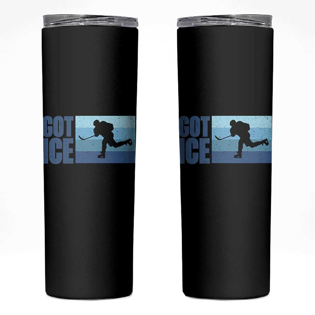 Got Ice Skinny Tumbler Ocean Blue Retro Ice Hockey Sport Lover Gift - Wonder Print Shop