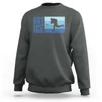 Got Ice Sweatshirt Ocean Blue Retro Ice Hockey Sport Lover Gift - Wonder Print Shop