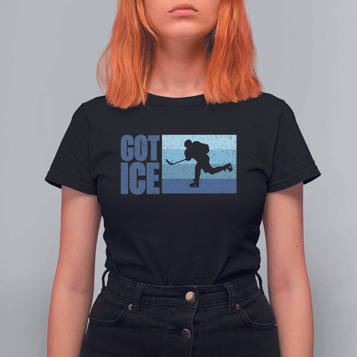 Got Ice T Shirt For Women Ocean Blue Retro Ice Hockey Sport Lover Gift - Wonder Print Shop