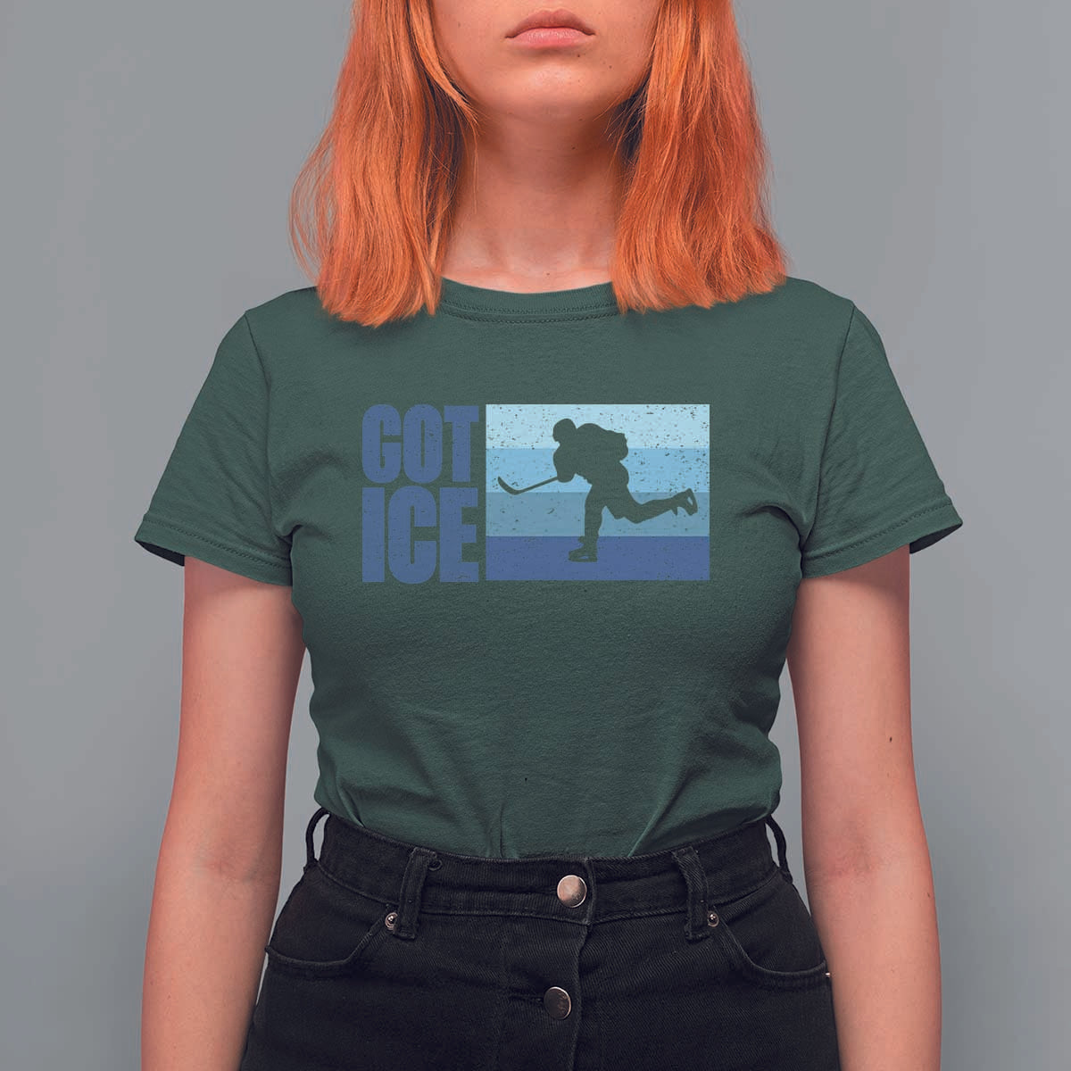 Got Ice T Shirt For Women Ocean Blue Retro Ice Hockey Sport Lover Gift - Wonder Print Shop