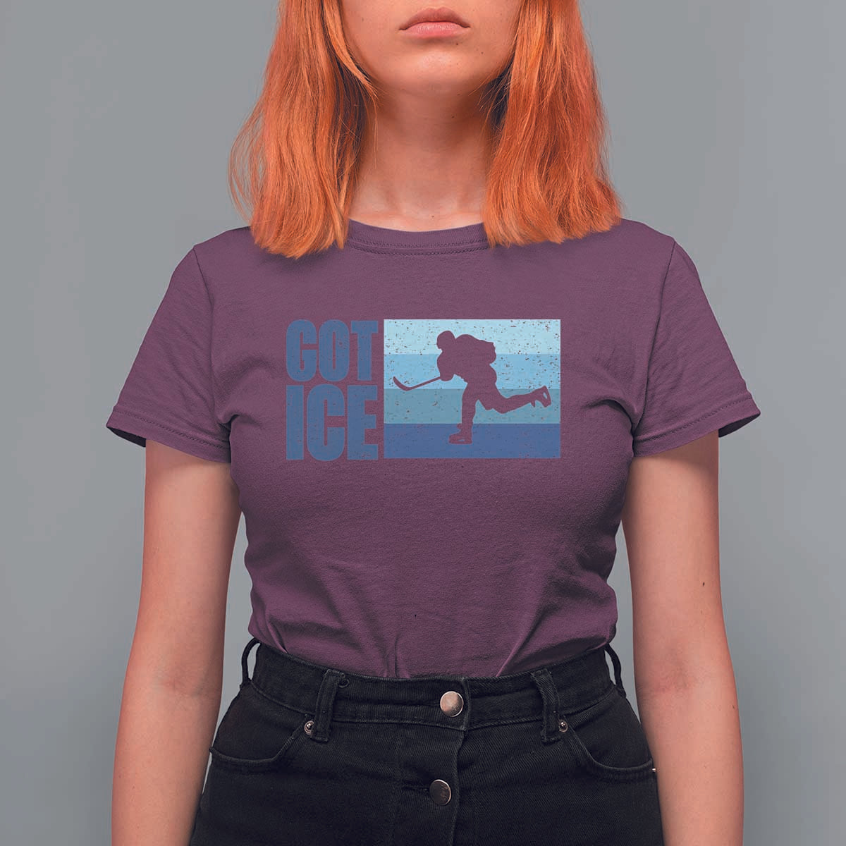 Got Ice T Shirt For Women Ocean Blue Retro Ice Hockey Sport Lover Gift - Wonder Print Shop