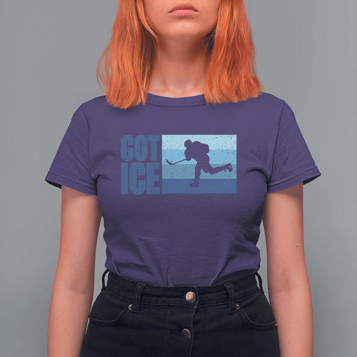 Got Ice T Shirt For Women Ocean Blue Retro Ice Hockey Sport Lover Gift - Wonder Print Shop
