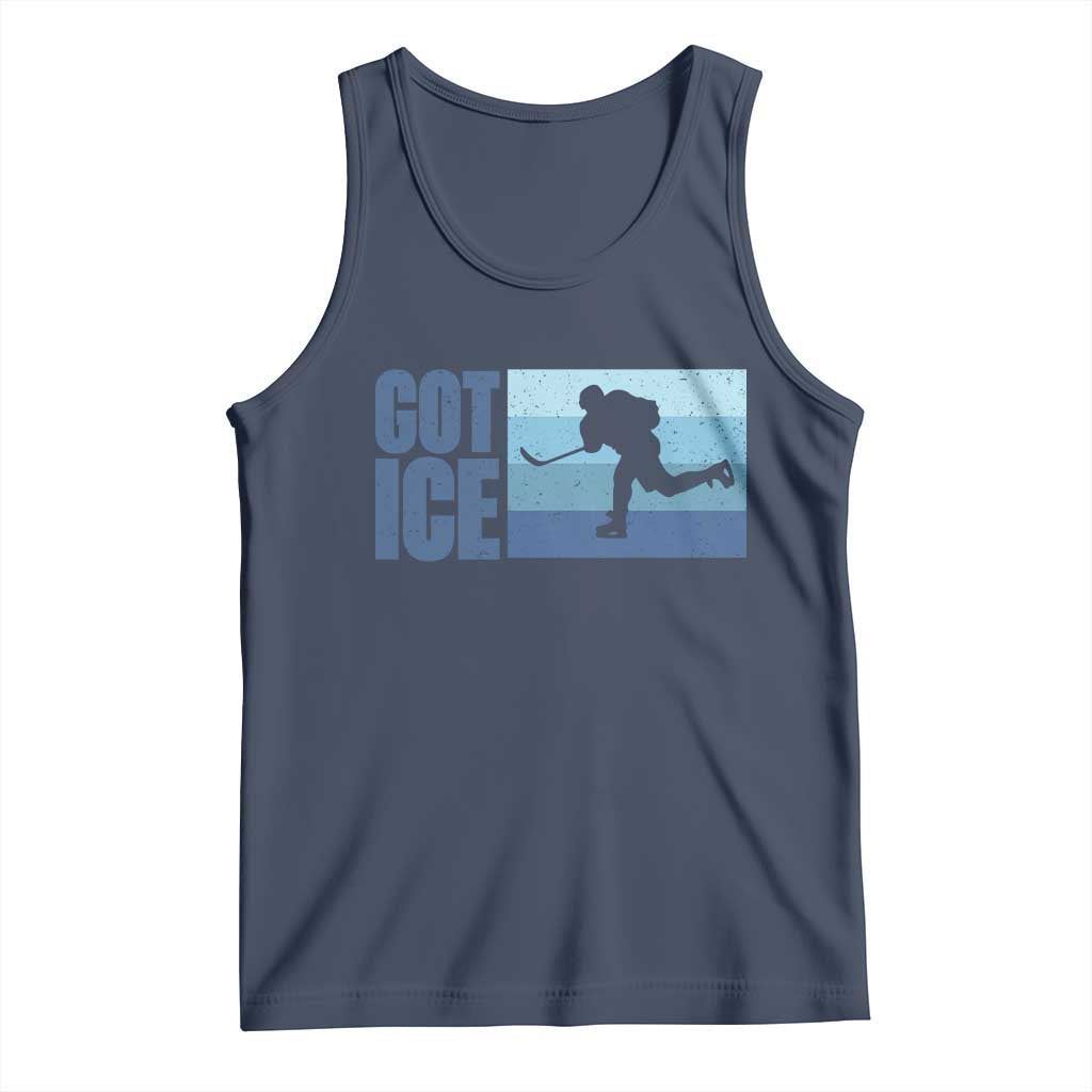 Got Ice Tank Top Ocean Blue Retro Ice Hockey Sport Lover Gift - Wonder Print Shop