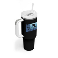 Got Ice Tumbler With Handle Ocean Blue Retro Ice Hockey Sport Lover Gift - Wonder Print Shop