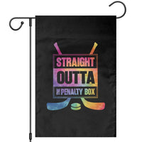 Straight Outta The Penalty Box Garden Flag Tie Dye Effect Hockey Player Gift - Wonder Print Shop
