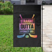 Straight Outta The Penalty Box Garden Flag Tie Dye Effect Hockey Player Gift - Wonder Print Shop