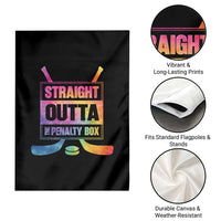 Straight Outta The Penalty Box Garden Flag Tie Dye Effect Hockey Player Gift - Wonder Print Shop