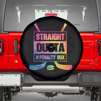Straight Outta The Penalty Box Spare Tire Cover Tie Dye Effect Hockey Player Gift - Wonder Print Shop