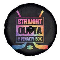 Straight Outta The Penalty Box Spare Tire Cover Tie Dye Effect Hockey Player Gift - Wonder Print Shop