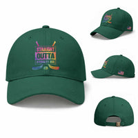 Straight Outta The Penalty Box Baseball Cap Tie Dye Effect Hockey Player Gift