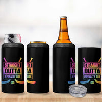Straight Outta The Penalty Box 4 in 1 Can Cooler Tumbler Tie Dye Effect Hockey Player Gift - Wonder Print Shop