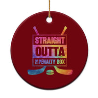 Straight Outta The Penalty Box Ceramic Ornament Tie Dye Effect Hockey Player Gift - Wonder Print Shop