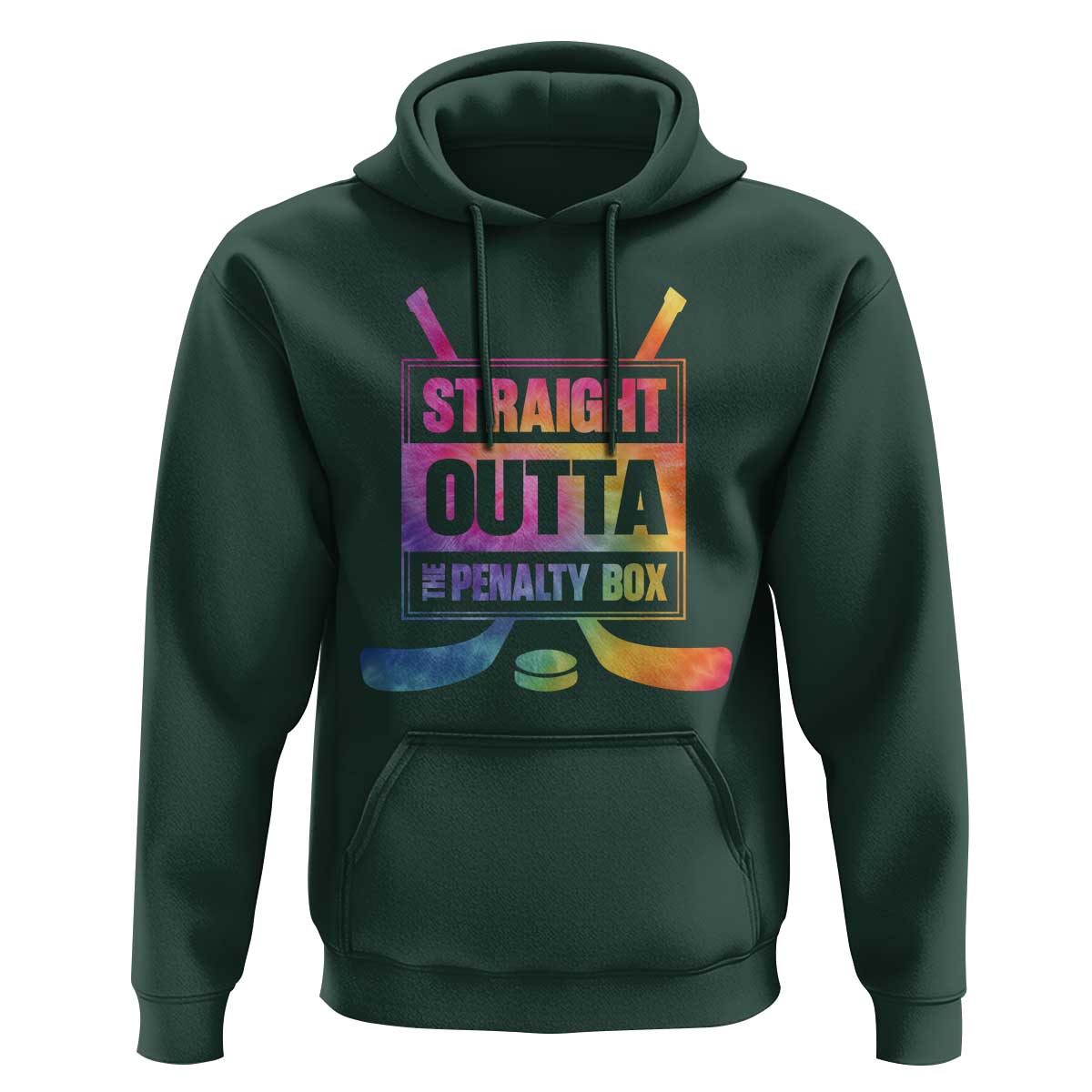 Straight Outta The Penalty Box Hoodie Tie Dye Effect Hockey Player Gift - Wonder Print Shop
