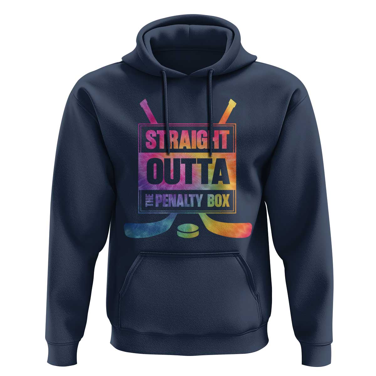 Straight Outta The Penalty Box Hoodie Tie Dye Effect Hockey Player Gift - Wonder Print Shop