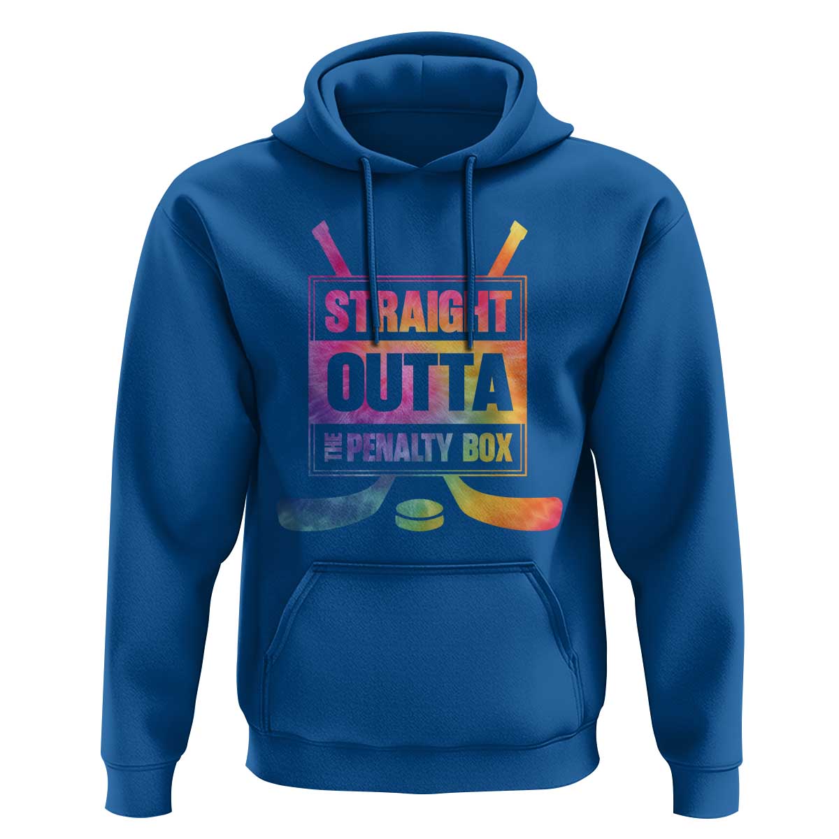 Straight Outta The Penalty Box Hoodie Tie Dye Effect Hockey Player Gift - Wonder Print Shop