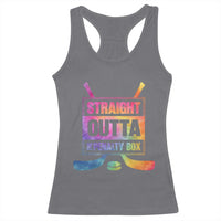 Straight Outta The Penalty Box Racerback Tank Top Tie Dye Effect Hockey Player Gift - Wonder Print Shop