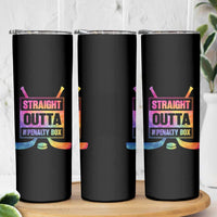 Straight Outta The Penalty Box Skinny Tumbler Tie Dye Effect Hockey Player Gift - Wonder Print Shop
