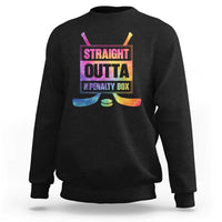 Straight Outta The Penalty Box Sweatshirt Tie Dye Effect Hockey Player Gift - Wonder Print Shop
